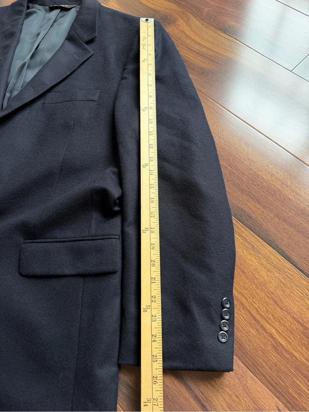 Jos A Bank 100% Cashmere Sport Coat Suit Jacket Blazer 2 Button Black 46L